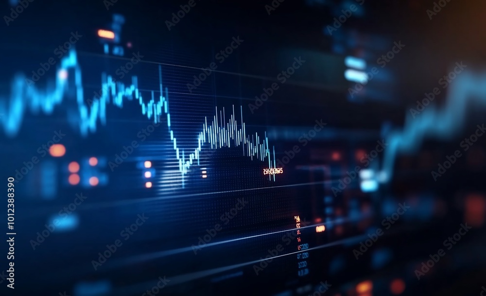 Digital financial chart displaying market trends and data analysis. Digital financial chart displaying market trends and data analysis.