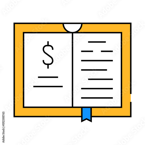 business literature line icon vector. business literature sign. isolated symbol illustration