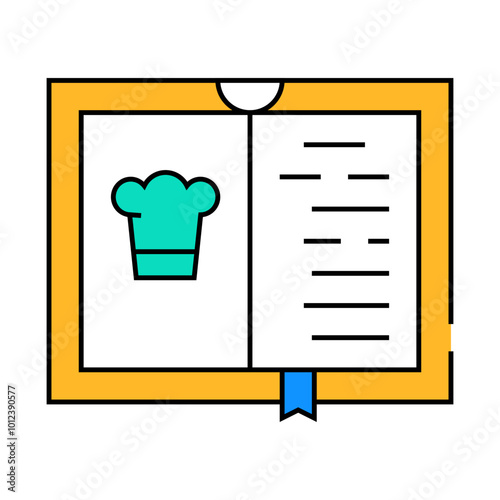 cook book line icon vector. cook book sign. isolated symbol illustration