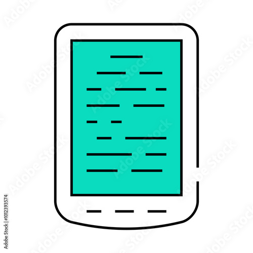 electronic read book gadget line icon vector. electronic read book gadget sign. isolated symbol illustration