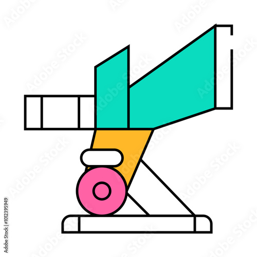 wood crusher line icon vector. wood crusher sign. isolated symbol illustration