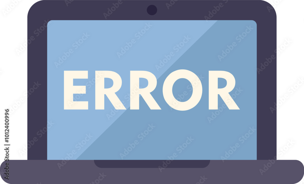 Laptop computer is showing an error message on its screen Laptop computer is showing an error message on its screen