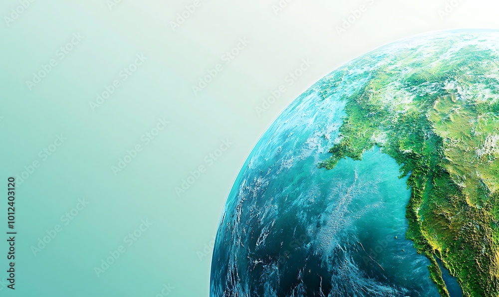 Fototapeta premium Earth From Space: A Green and Blue Perspective