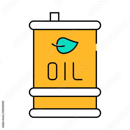 oil barrel line icon vector. oil barrel sign. isolated symbol illustration