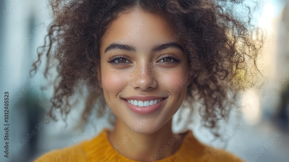 captivating portrait of a young woman with curly hair joyfully indulging in fast food outdoors radiating happiness and a carefree spirit amidst an urban backdrop captivating portrait of a young woman with curly hair joyfully indulging in fast food outdoors radiating happiness and a carefree spirit amidst an urban backdrop