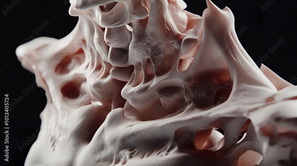 Fototapeta premium Close-up of Human Bone Structure: A Detailed Look at Anatomy