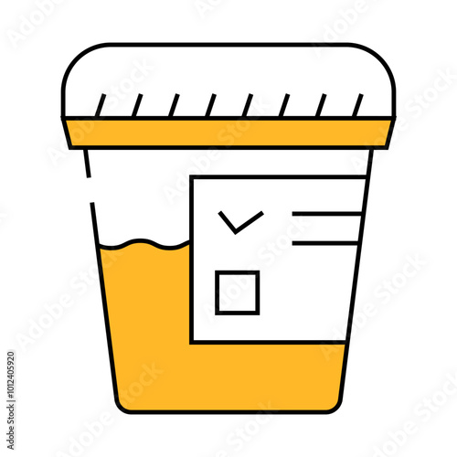 urine for analysis line icon vector. urine for analysis sign. isolated symbol illustration