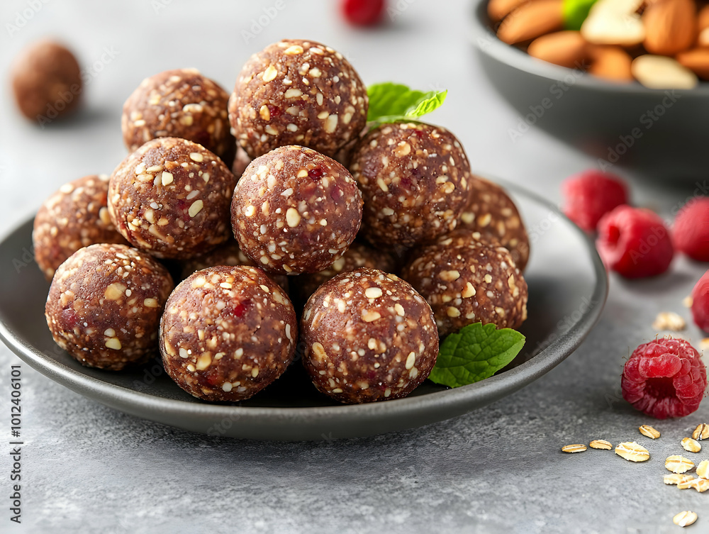 Raspberry Almond Energy Balls Photo Raspberry Almond Energy Balls Photo
