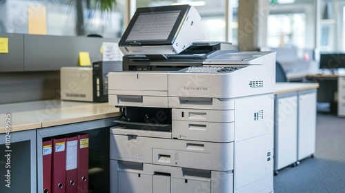 Obraz na płótnie Multifunction Office Copier and Printer in a Workspace w salonie