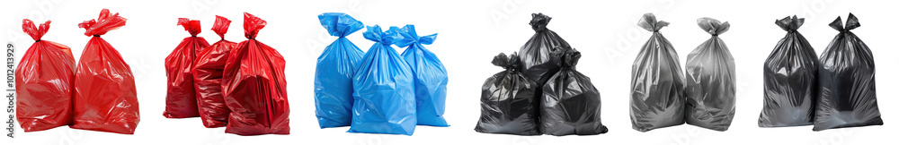 Garbage bag png cut out element set Garbage bag png cut out element set