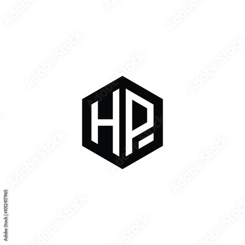 Free Download Hexagonal Letter HP Logo Design - GFXLoad