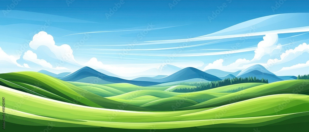 Tranquil Muted Abstract Landscape with SoftToned Hills and Valleys in Flat Design Illustration for Serene Home Decor and Modern Art Enthusiasts Tranquil Muted Abstract Landscape with SoftToned Hills and Valleys in Flat Design Illustration for Serene Home Decor and Modern Art Enthusiasts