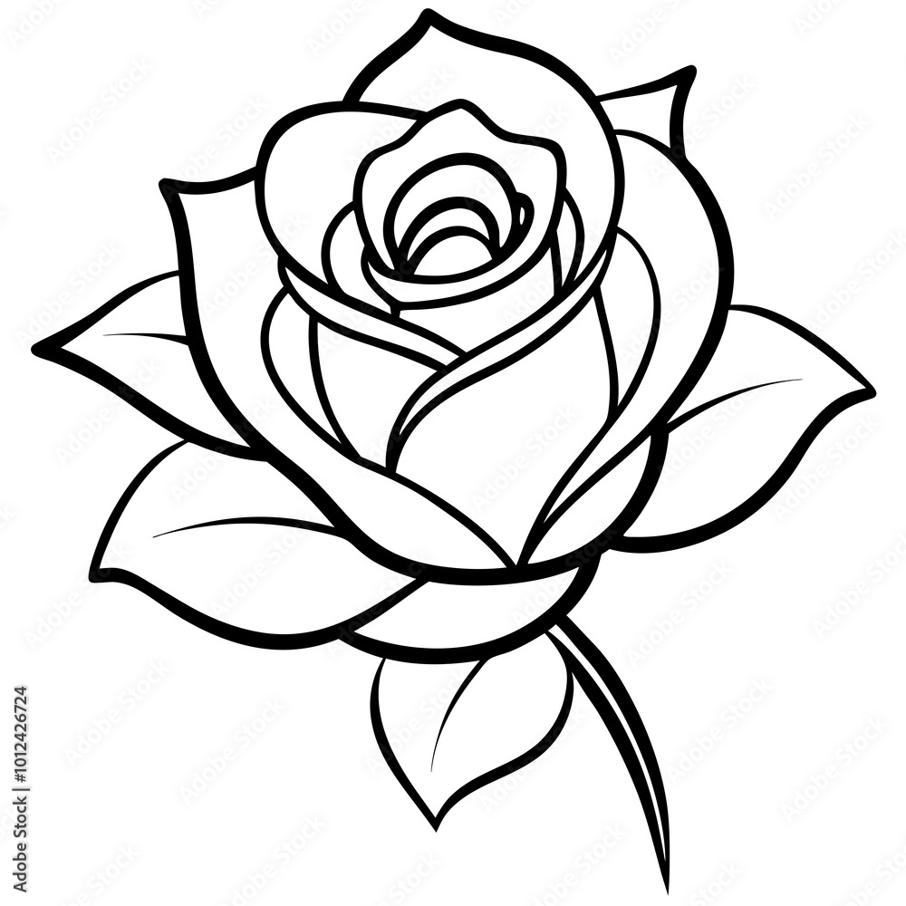 black and white rose on white background. black and white rose on white background.