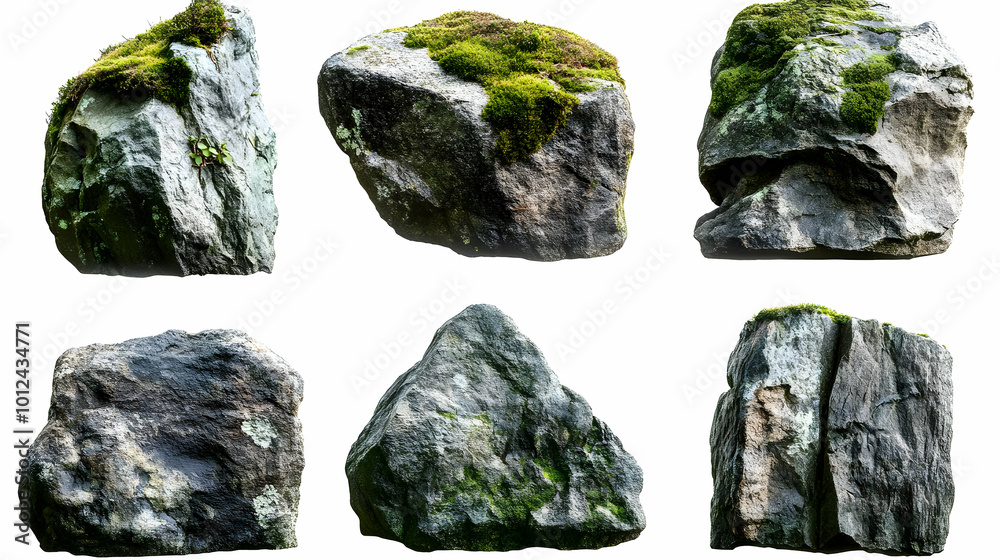 Mossy Rocks - Realistic Image Set Mossy Rocks - Realistic Image Set