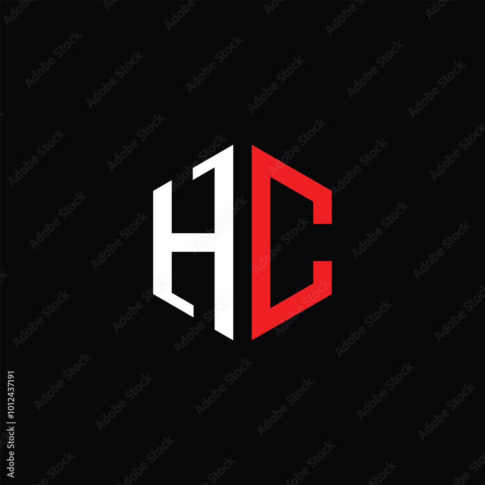 Minimalist Hexagonal Letter HC Logo Design Minimalist Hexagonal Letter HC Logo Design