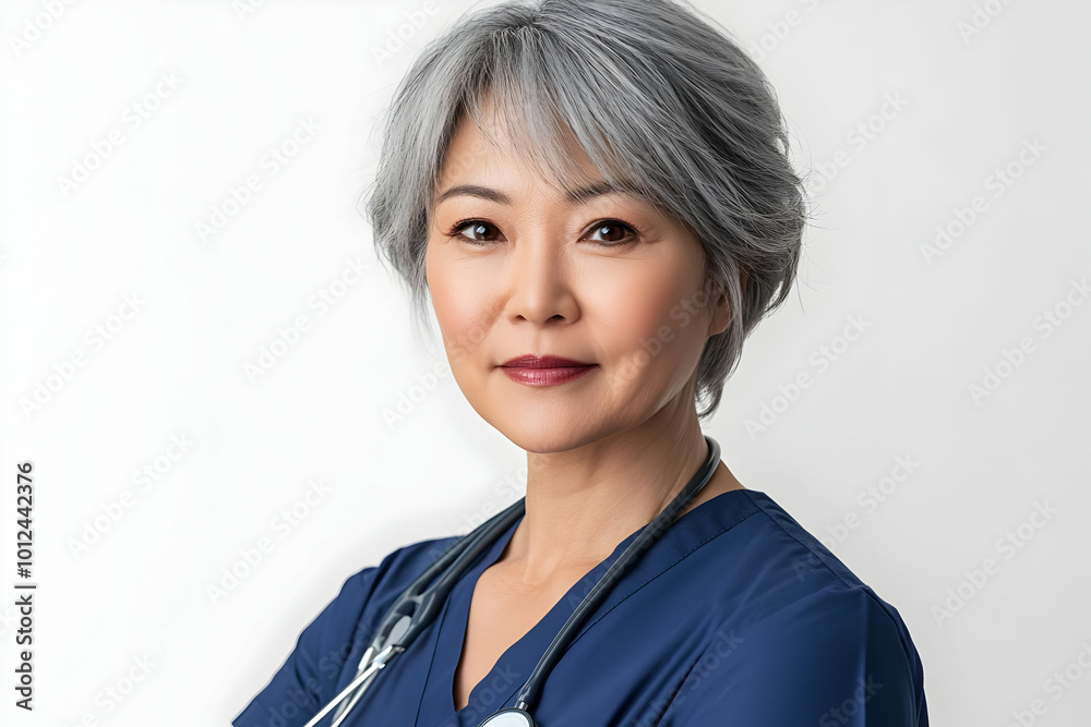 Confident Female Doctor Photo with Stethoscope Confident Female Doctor Photo with Stethoscope