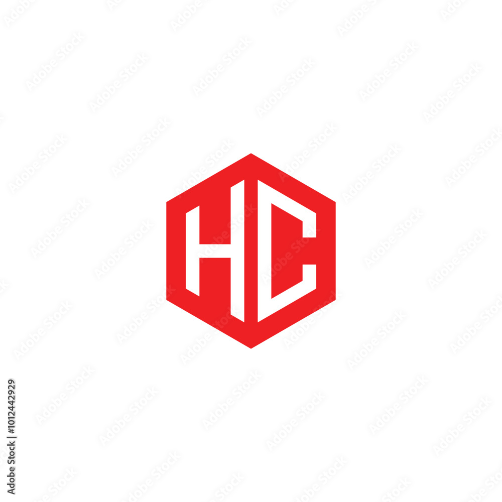 Minimalist Hexagonal Letter HC Logo Design Minimalist Hexagonal Letter HC Logo Design