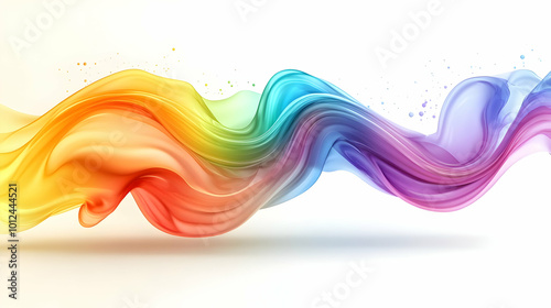 Abstract Background with Colorful Wavy Shape