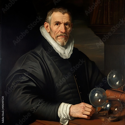 Portrait of a Scholar with Globes and Books