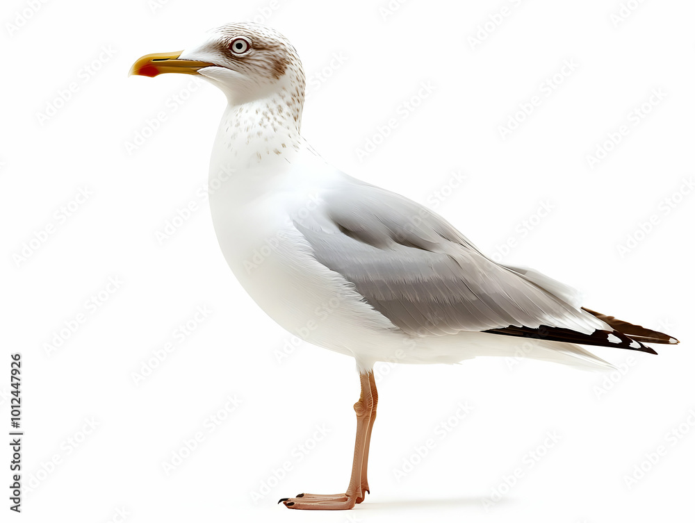 Realistic Seagull Illustration - White Background Realistic Seagull Illustration - White Background