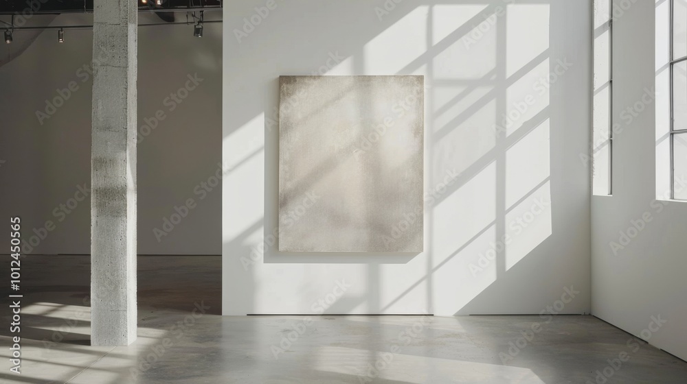 Minimalist Art Space with Natural Light and Shadows Minimalist Art Space with Natural Light and Shadows
