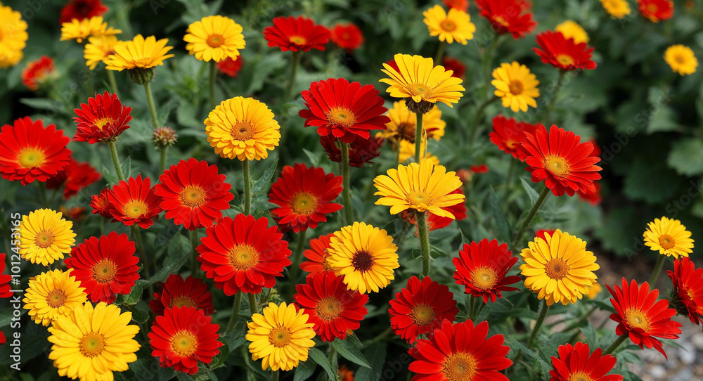 Red calendula flowers background Red calendula flowers background
