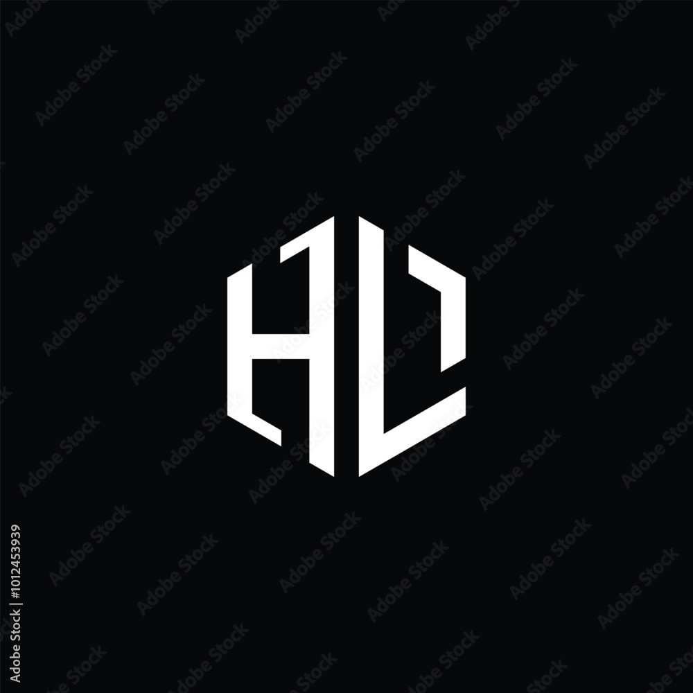 Minimalist Hexagonal HL Lettermark Logo Minimalist Hexagonal HL Lettermark Logo