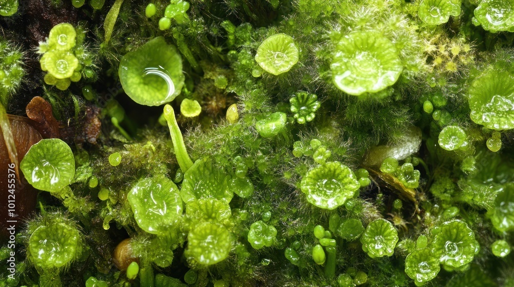 Green Moss Texture Close-Up Green Moss Texture Close-Up