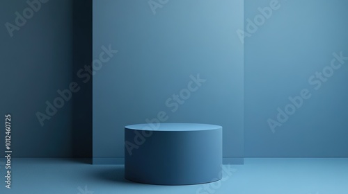 Abstract realistic 3d cylinder pedestal podium 