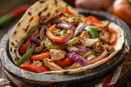 Delicious Chicken Fajitas with Tortilla