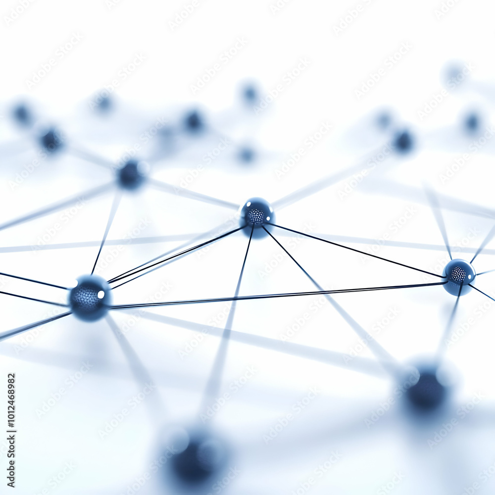 Abstract 3D Network Connections Illustration