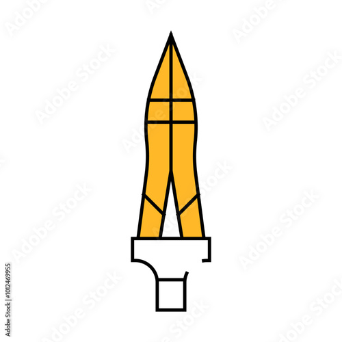 spear of longinus line icon vector. spear of longinus sign. isolated symbol illustration