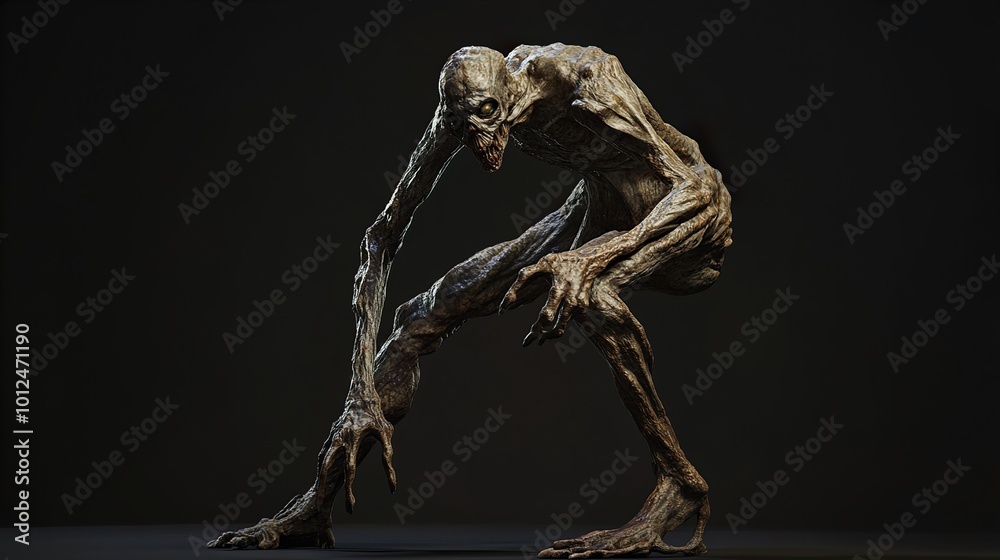 Nightmarish Creature: A Dark and Surreal Digital Art Nightmarish Creature: A Dark and Surreal Digital Art