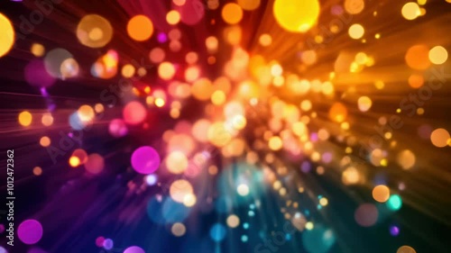 Vibrant Abstract Lights Exploding with Bokeh and Color