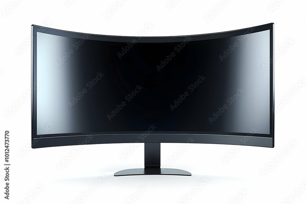 Curved TV Screen 3D Render Curved TV Screen 3D Render