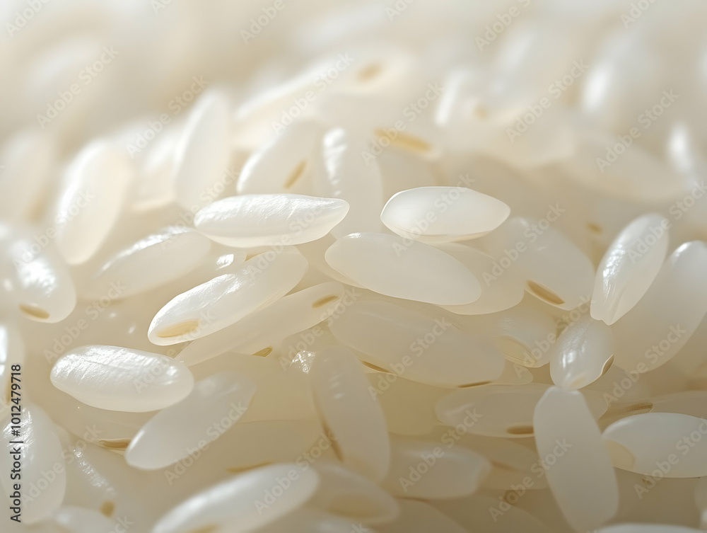 Photo White Rice Texture Background Image