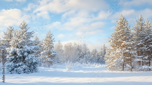 Winter landscape near Vogel ski center in mountains Julian Alps, Slovenia