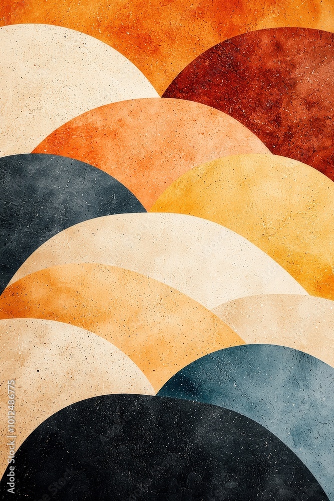 Abstract texture of woven, organic shapes with earthy tones