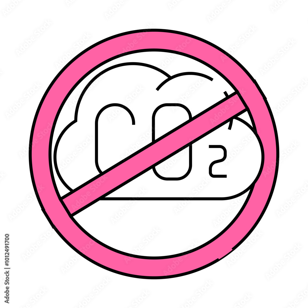 without carbon dioxide emissions line icon vector. without carbon dioxide emissions sign. isolated symbol illustration without carbon dioxide emissions line icon vector. without carbon dioxide emissions sign. isolated symbol illustration