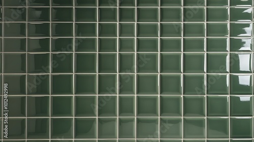 Green ceramic tile wall or floor background. Design wallpaper copyspace (19)