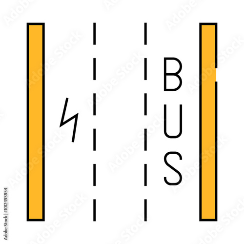 dedicated lane for electric vehicles line icon vector. dedicated lane for electric vehicles sign. isolated symbol illustration
