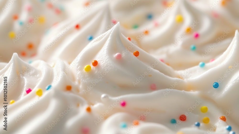 Whipped Cream Dessert with Colorful Sprinkles Whipped Cream Dessert with Colorful Sprinkles