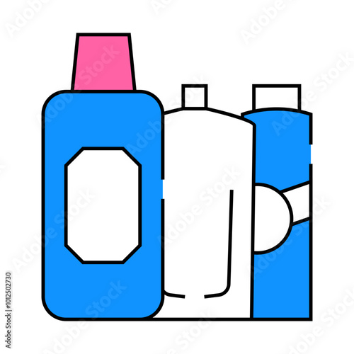 clarifier and oxides for hair coloring line icon vector. clarifier and oxides for hair coloring sign. isolated symbol illustration