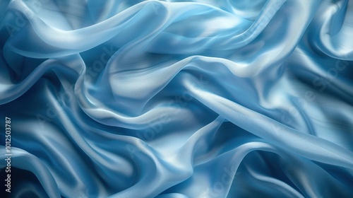 Silky Sky Blue Waves: Luxurious Background for High-End Products