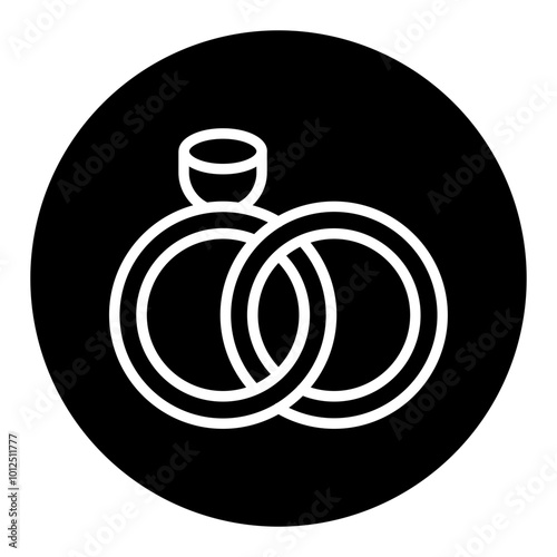 Wedding Rings Vector Icons