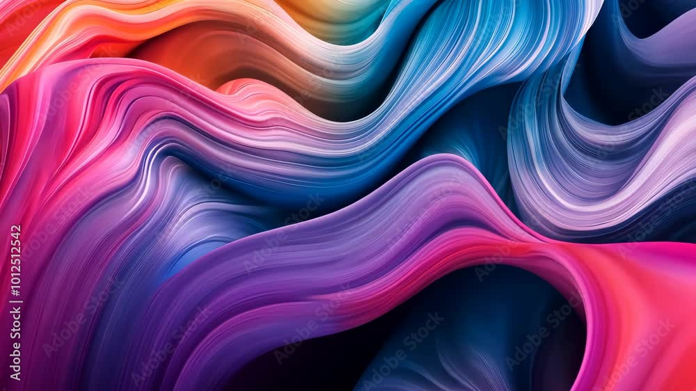 Abstract colorful waves of vibrant paint Abstract colorful waves of vibrant paint