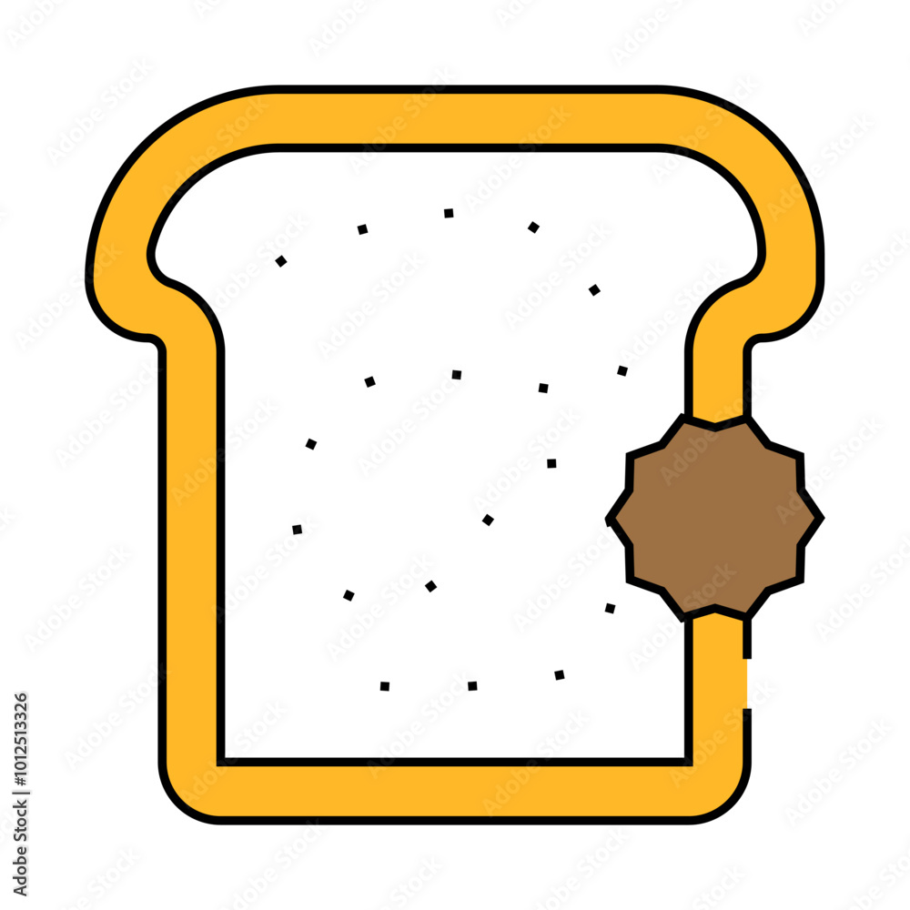 bread allergy line icon vector. bread allergy sign. isolated symbol illustration bread allergy line icon vector. bread allergy sign. isolated symbol illustration