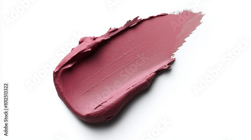 a single, elegant swatch of dusty dusty pink lipstick on white background, with soft color gradients and subtle sheen to highlight the texture and glossiness of lip makeup