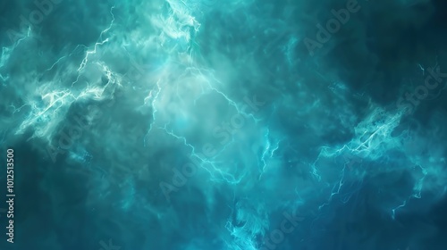 Fluffy Magic Spell Mist and Realistic Thunder Light with Blue Smoke Cloud Frame