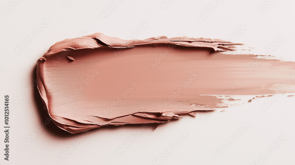 a single, elegant swatch of dusty ivory lipstick on white background, with soft color gradients and subtle sheen to highlight the texture and glossiness of lip makeup a single, elegant swatch of dusty ivory lipstick on white background, with soft color gradients and subtle sheen to highlight the texture and glossiness of lip makeup